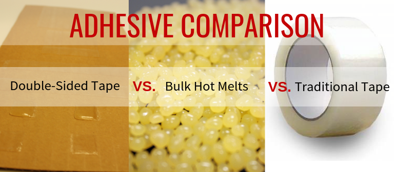Adhesive Comparison: Double-Sided Tape vs. Bulk Hot Melts vs. Traditional Tape